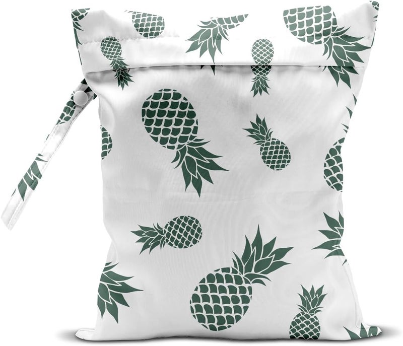 AASRR Store Wet Dry Bag, Wet Bag for Swimsuit, Travel, Beach, Pool, Diapers, Dirty Yoga Gym Clothes, Makeup Bag, Pineapple Summer Vacation Essentials - Image 1
